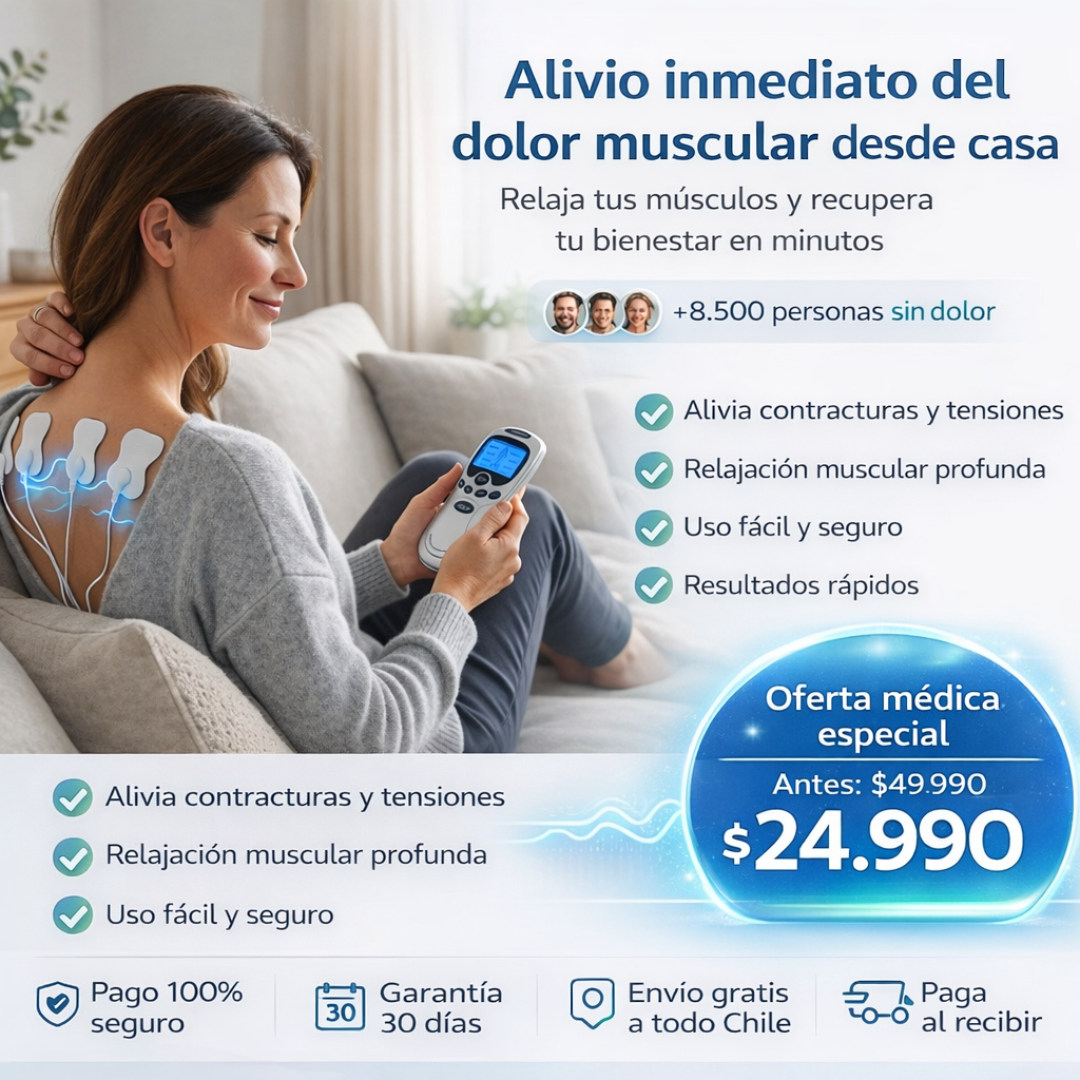 Electroestimulador TENS-Alivio Rápido del Dolor Muscular