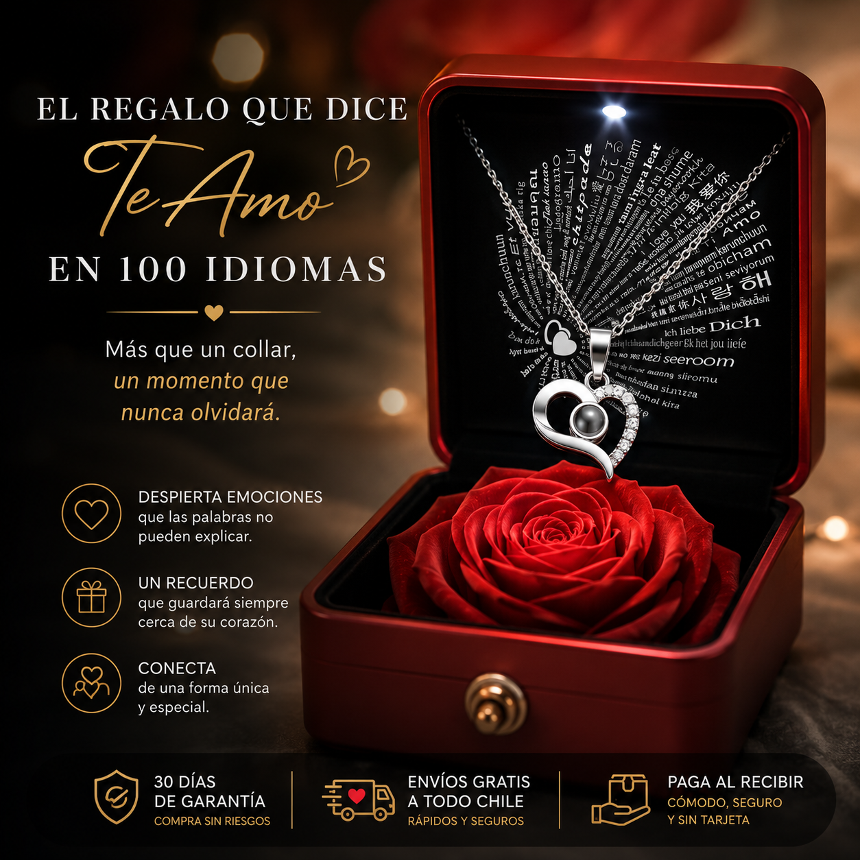OFERTA SOLO POR HOY-El regalo que dice 'Te Amo' en 100 idiomas, incluso cuando las palabras no alcanzan