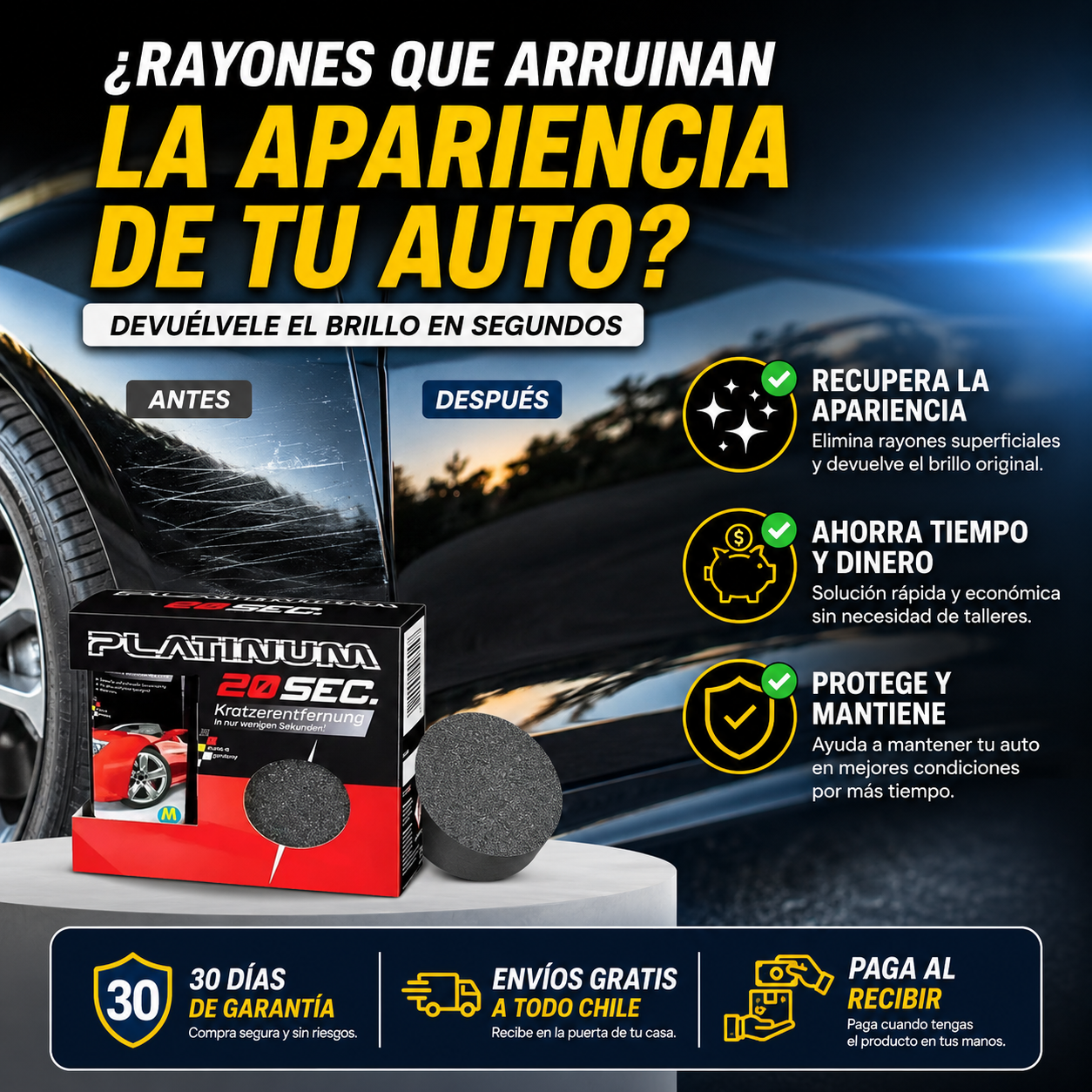 OFERTA SOLO X HOY-¡Haz que tu auto vuelva a lucir como nuevo en minutos!