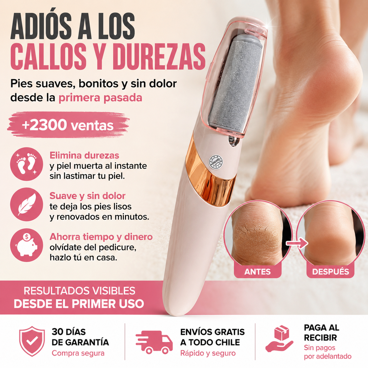PediGlow-Pies suaves y renovados en minutos