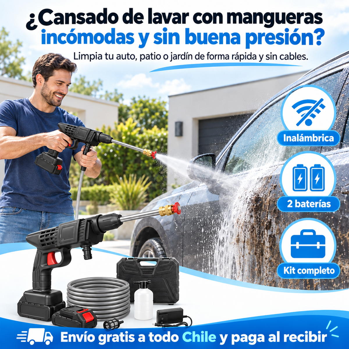 Lava donde quieras, sin cables y sin complicaciones