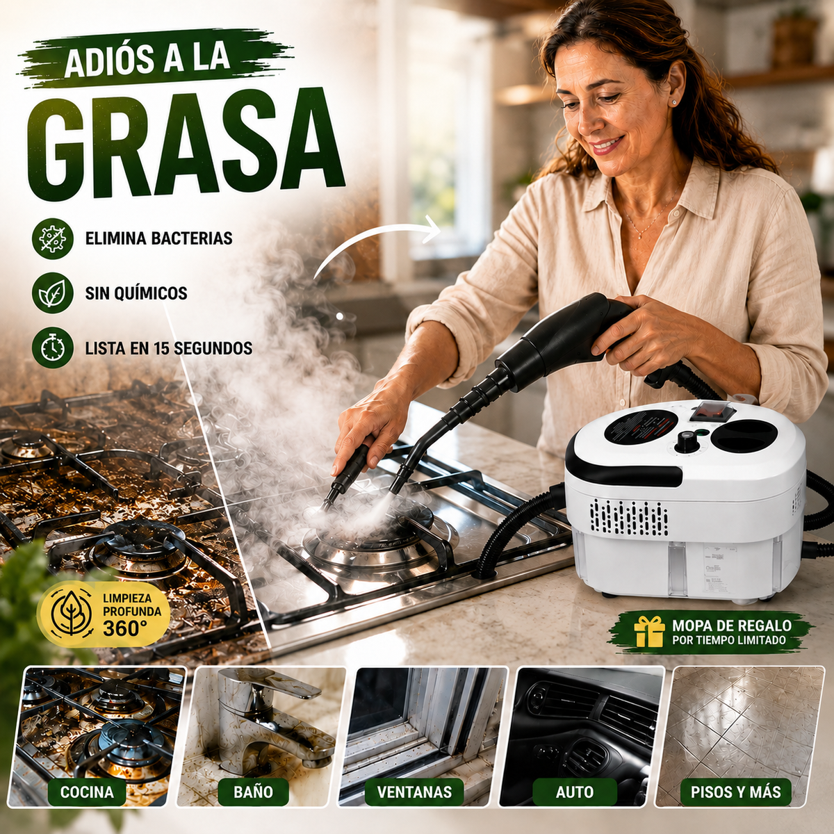 Adiós a la grasa pegada y la suciedad difícil en minutos