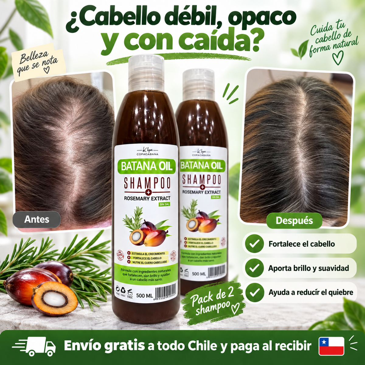 Devuélvele fuerza, brillo y vida a tu cabello