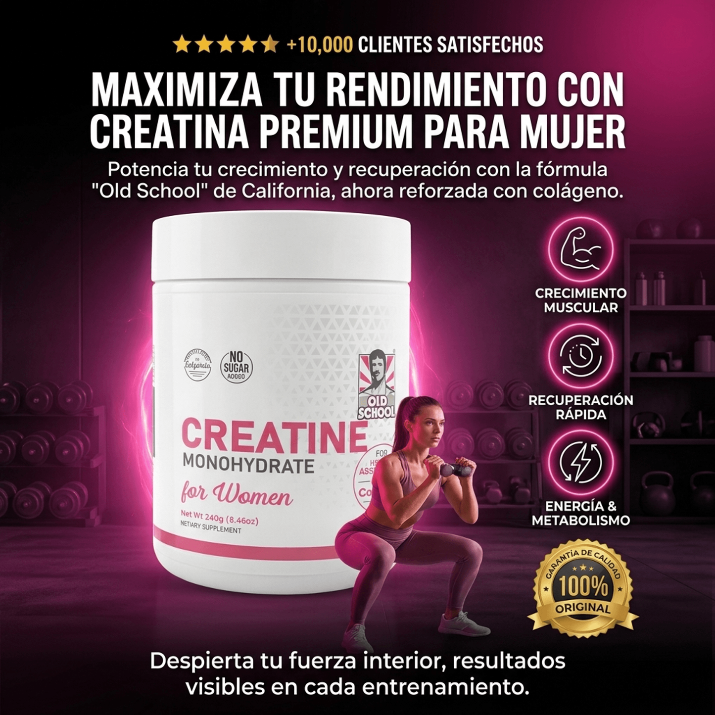 Creatina para mujeres-Energía y rendimiento para cada entrenamiento